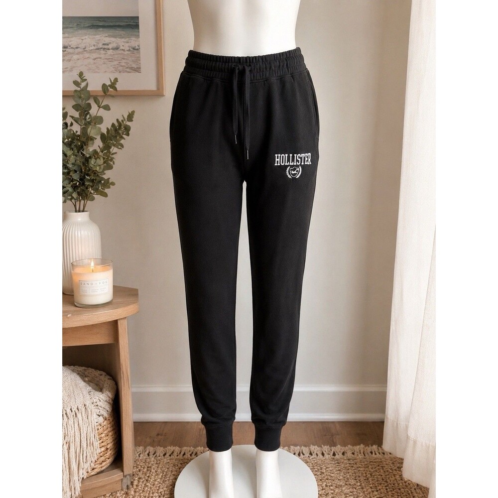 Hollister Ultra High-Rise Fleece Jogger Pants Women’s Black - SZ S